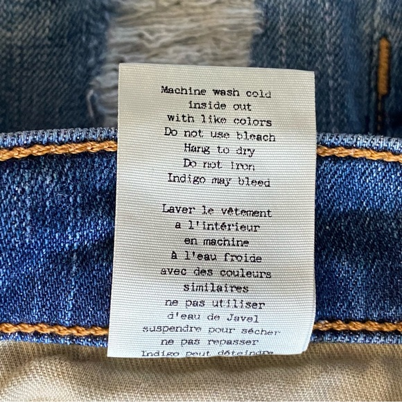 RAG & BONE Dre ripped distressed skinny leg stretchy Ada brigade blue jeans - Picture 12 of 15